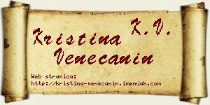 Kristina Venečanin vizit kartica